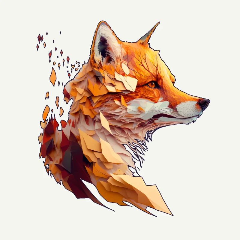 Polygon Fox Design, Pretty Fox
