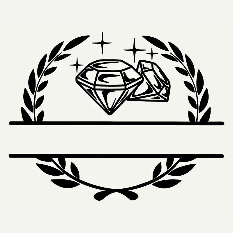 Diamant im Lorbeerkranz