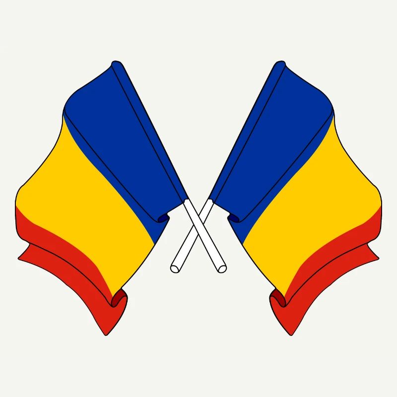 Deux drapeaux Drapeau de la Roumanie, drapeau horizontal m