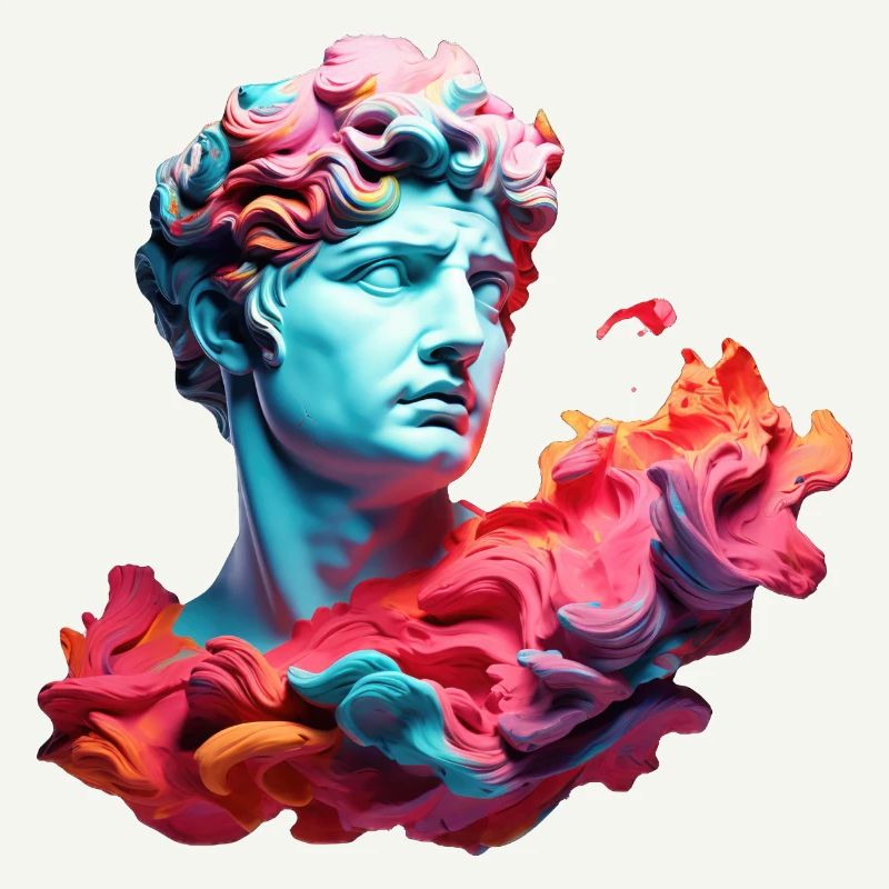 Neon Psychedelic Bust