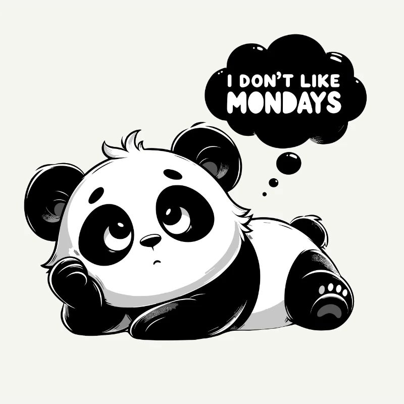 Melancholischer Panda-Montag