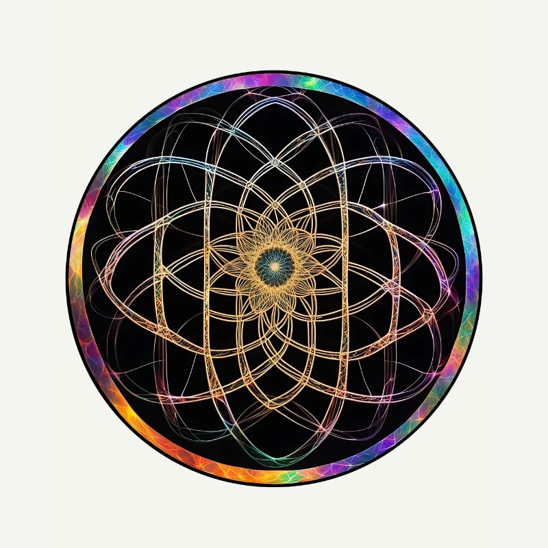 Rainbow Mandala Circle Pattern