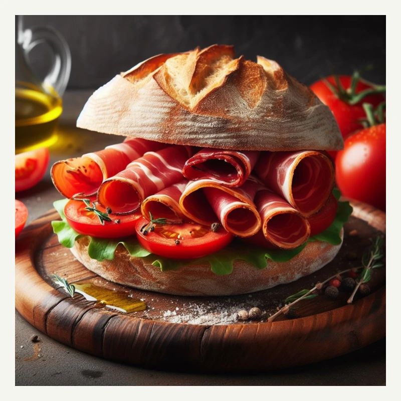 Sandwich au jambon serrano et à la tomate