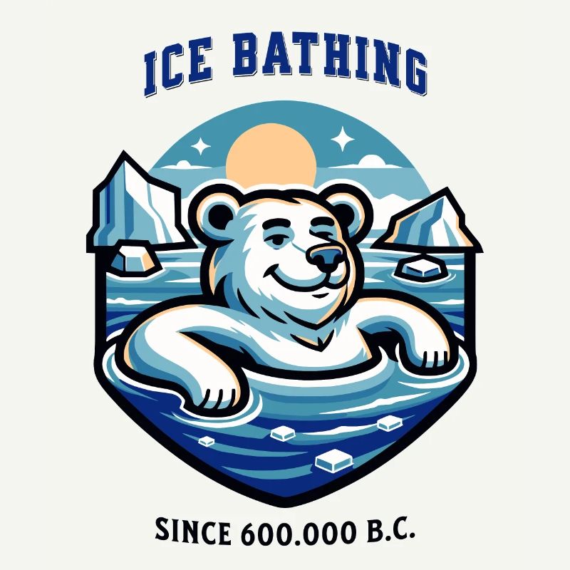 relaxed polar bear while bathing funny saying