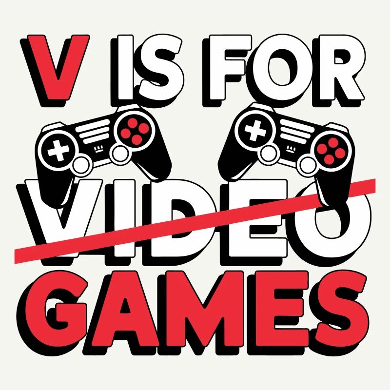 V is for Video Games Graphic