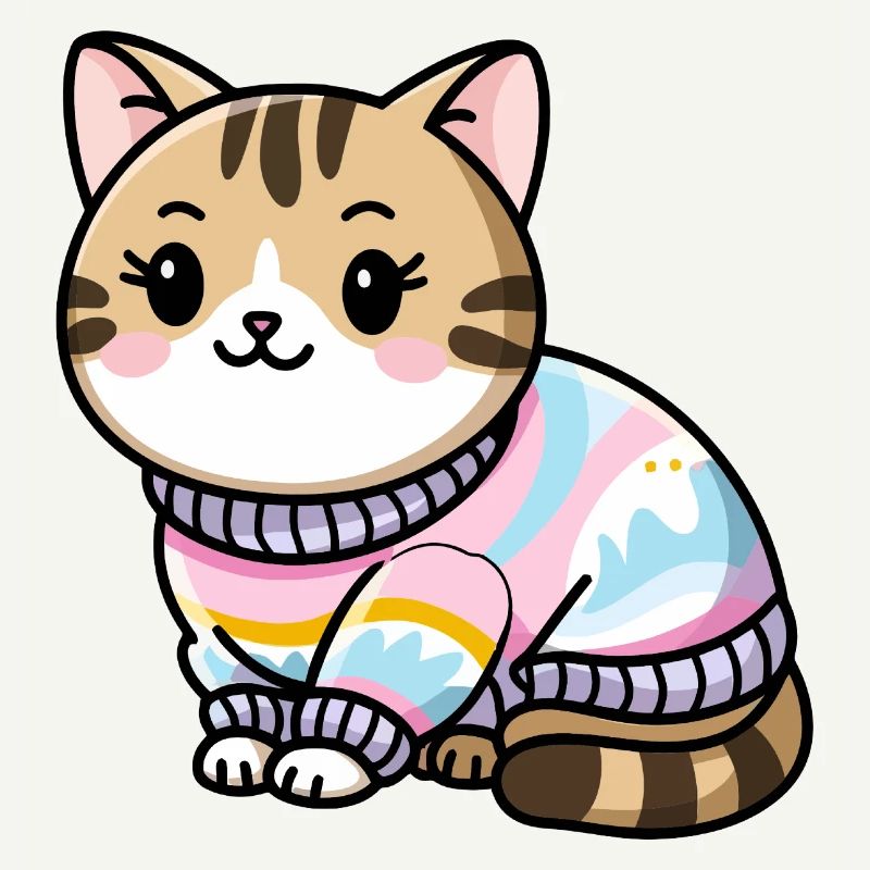 Cozy Sweater Cat