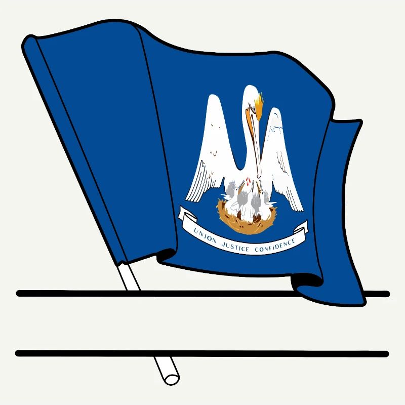 Flag Lousiane text banner