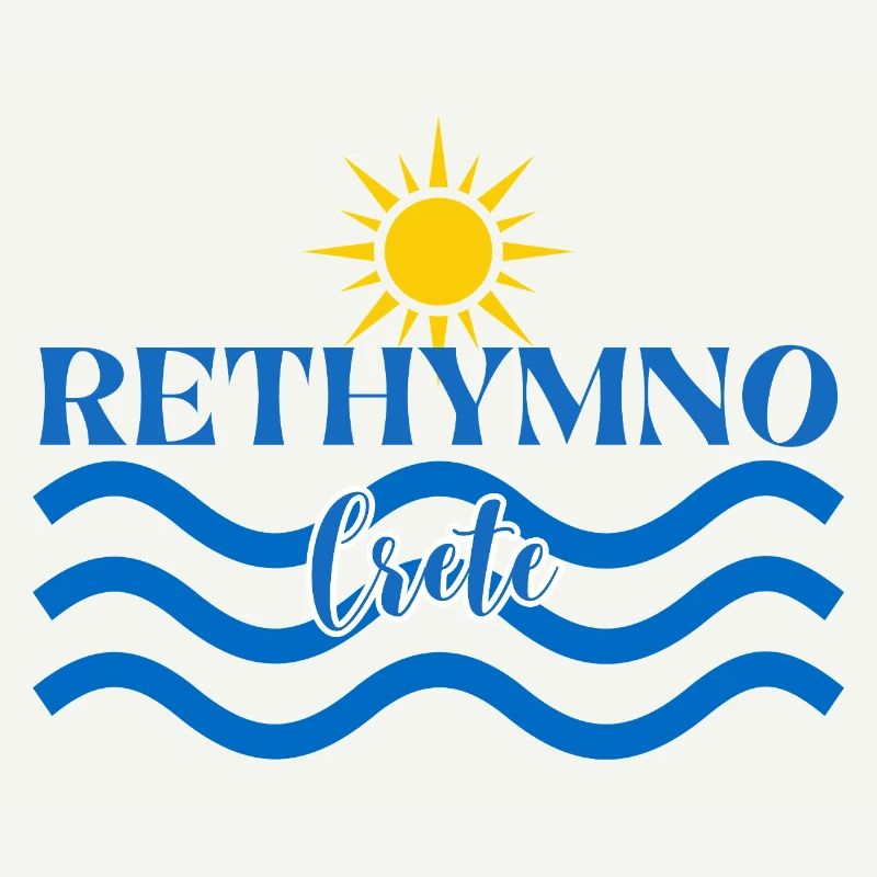 Conception de la vague du coucher de soleil de Réthymnon