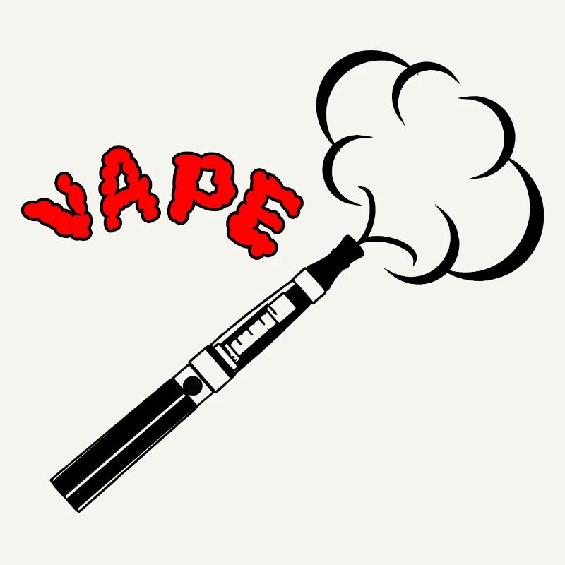 VAPE-Design mit Dampfwolke