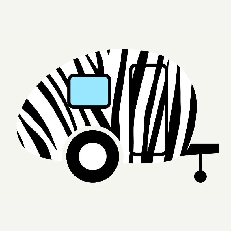 Caravan Caravan Zebra Pattern Holiday Camping