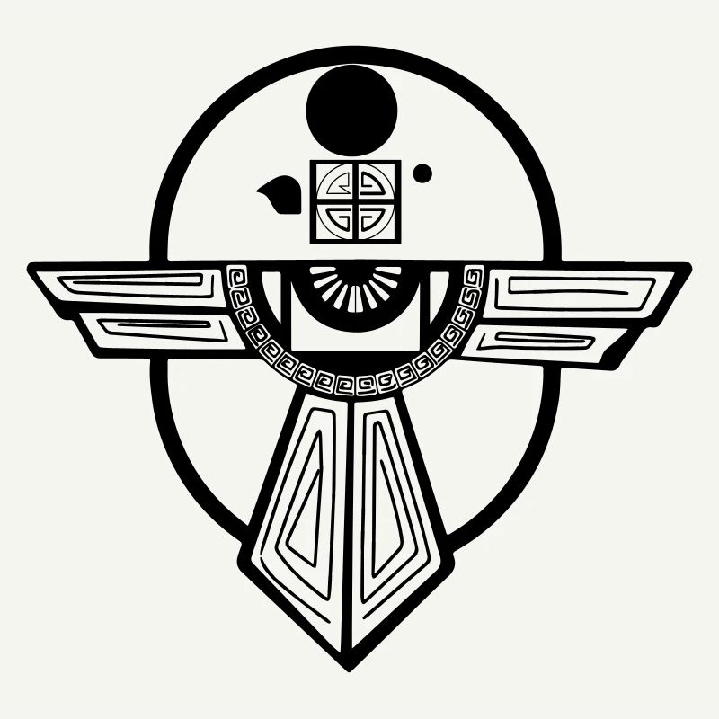 Uraltes Donnervogel-Totem-Design