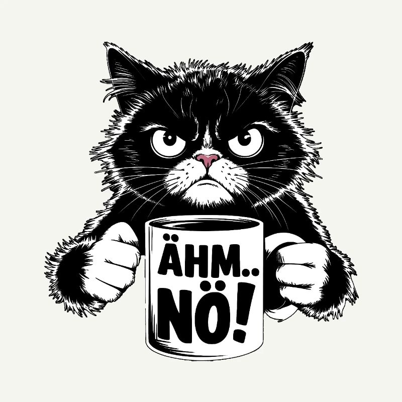 Wütende Katzenmugge: „Ähm… Nö!“