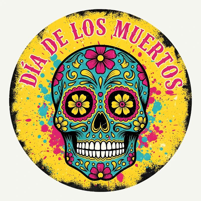 Skull Dia de los Muertos Cracked Edition