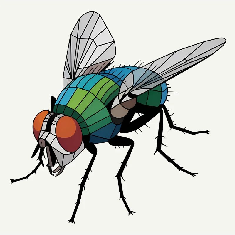 Fly - Cooles Low-Poly-Logo