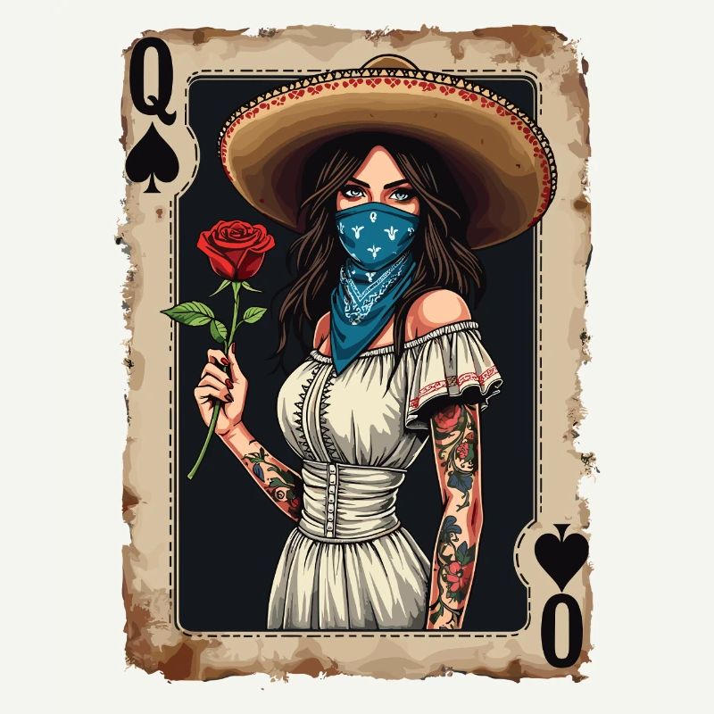 Mariachi Queen with Rose