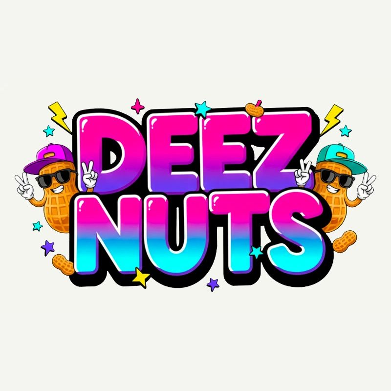 Deez Nuts - Graffiti drôle coloré