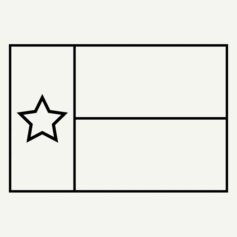 Texas flag outline