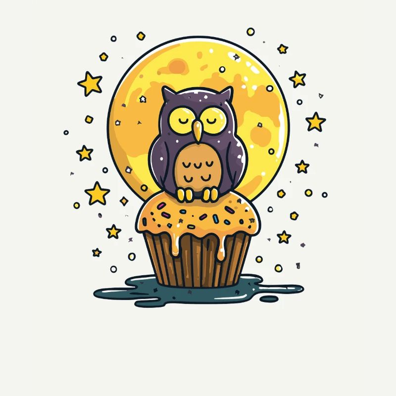Nacht Eulen Cupcake