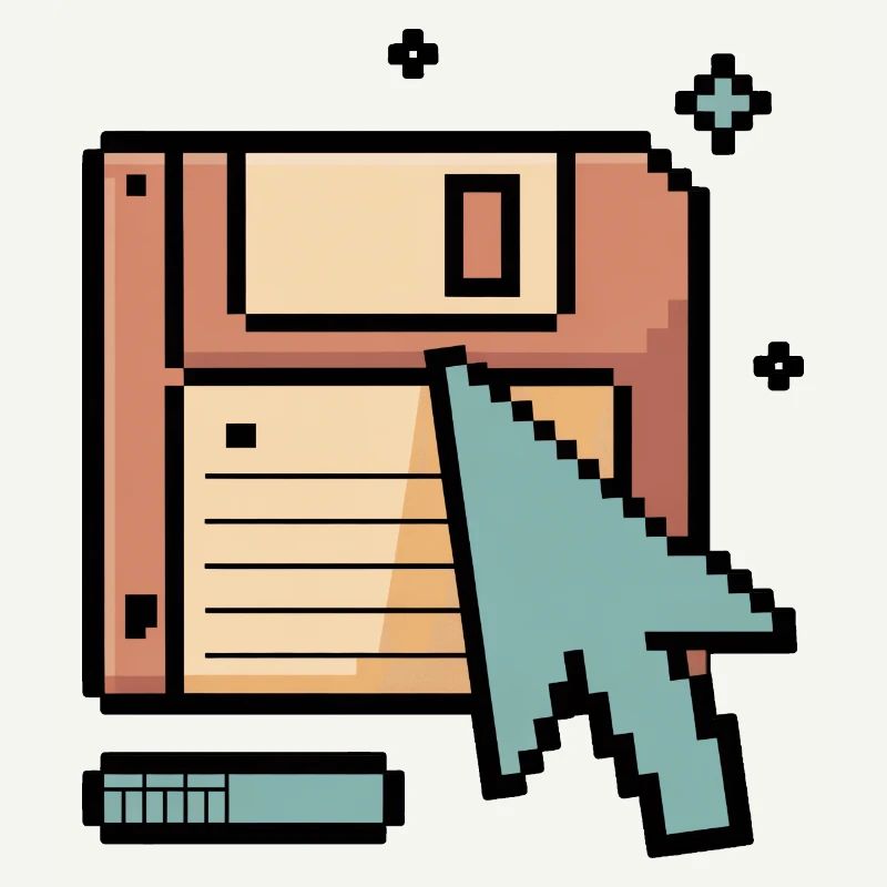 Floppy Disk Retro Internet
