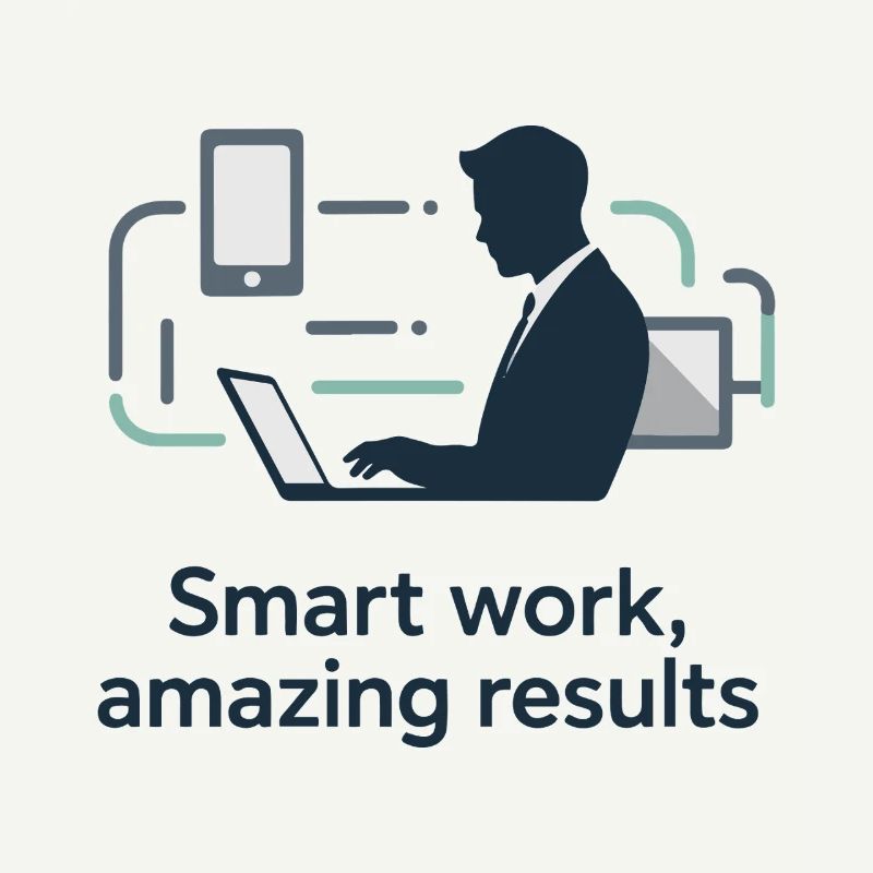 Smart Work Tech Silhouette