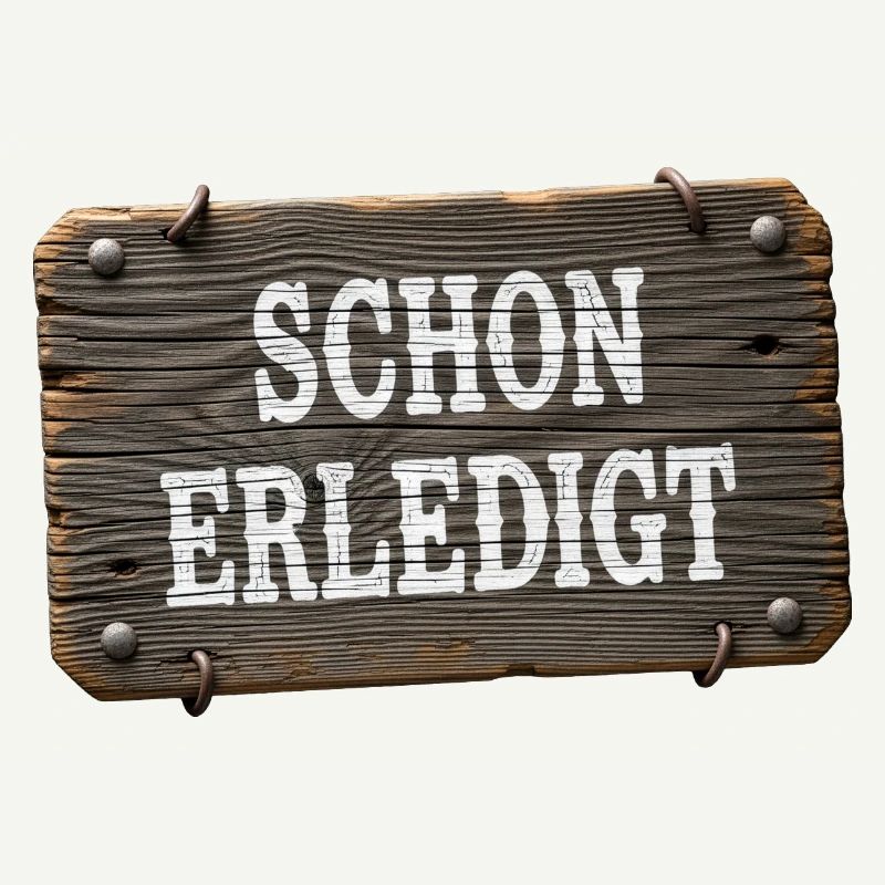 Already done – rustic workshop sign