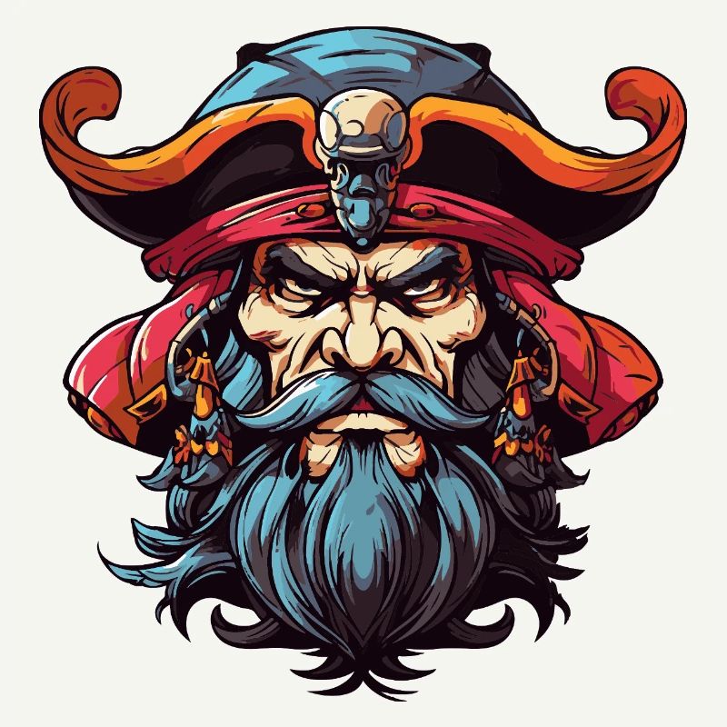 Pirate à la barbe comic