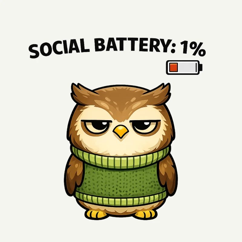 Eulenpullover 1% Akku Humor