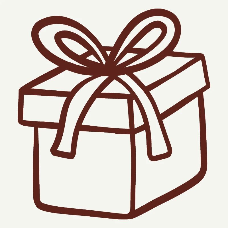 Rustikale handgezeichnete Geschenkbox