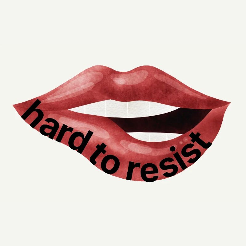 Difficile à résister – Déclaration confiante sur les lèvres