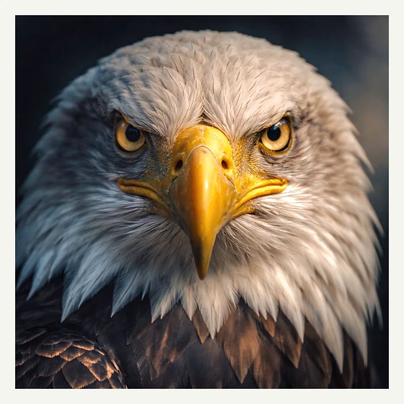 Aigle en gros plan : Regard doré