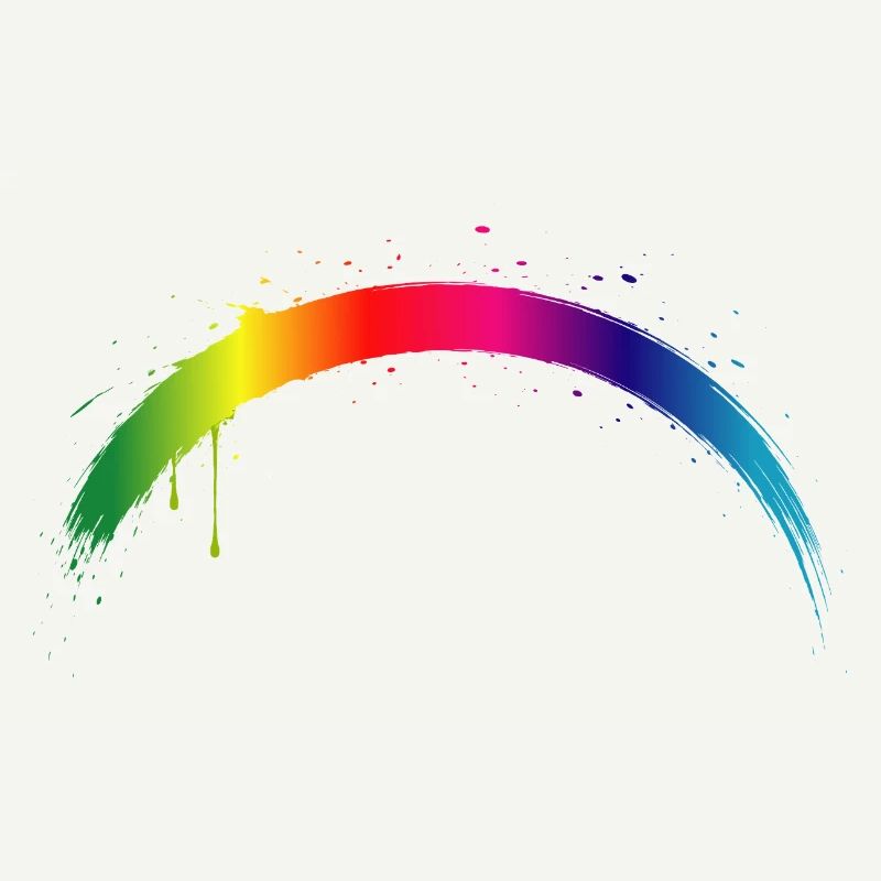 Regenbogen Bogen Farbverlauf Splash Kunst