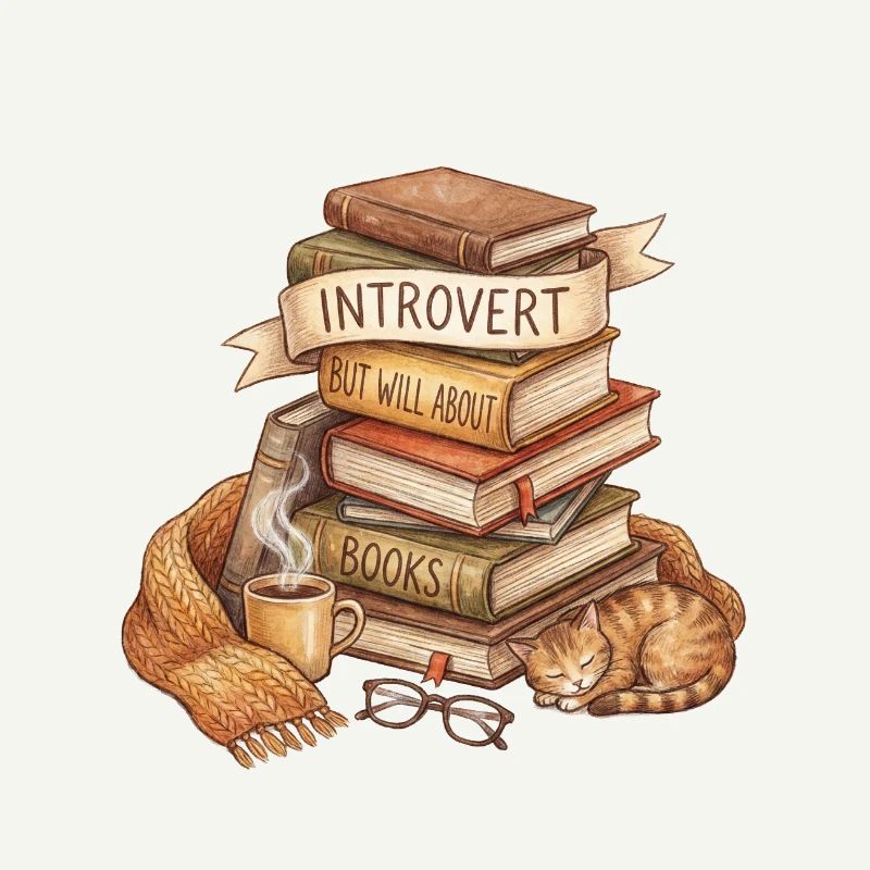 Introvert Book Lover Stack