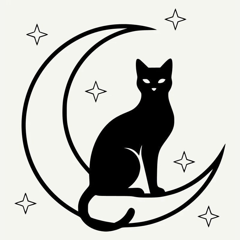 Silhouette des étoiles de la Lune Chat
