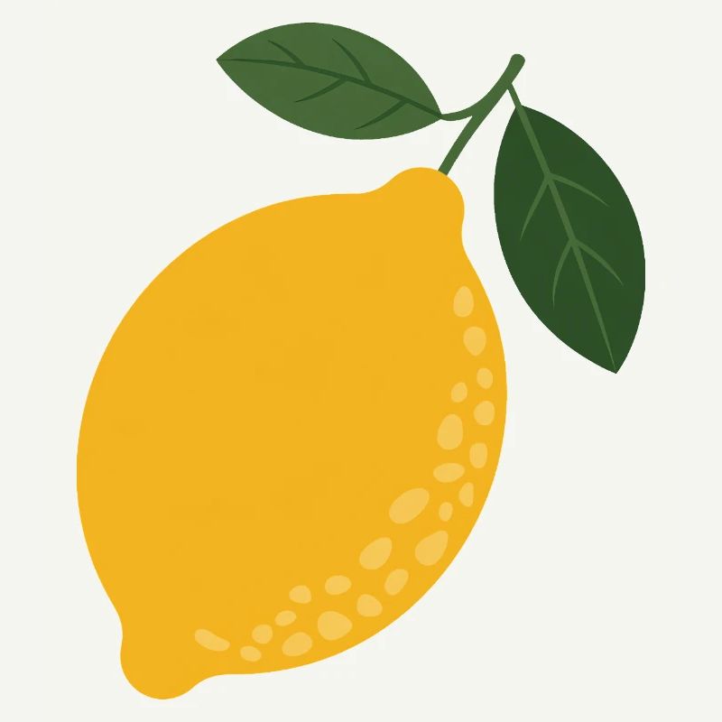 Zitrus-Illustration mit Zitronenblättern
