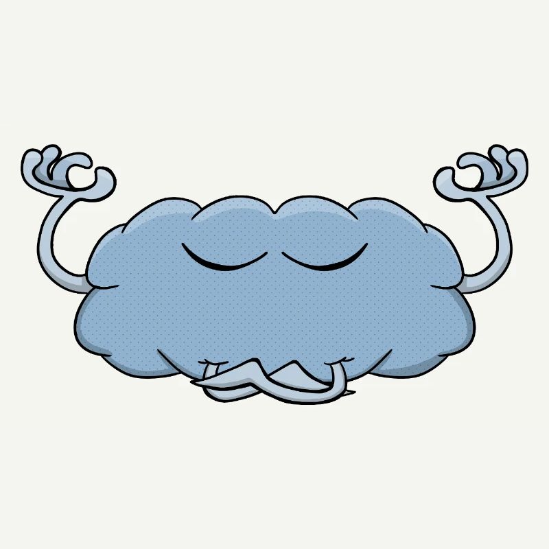 Cute cloud meditating