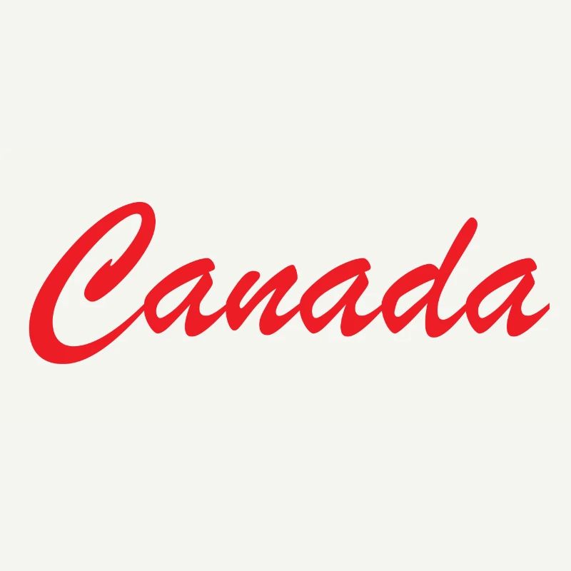 Lettrage Canada Script Rouge