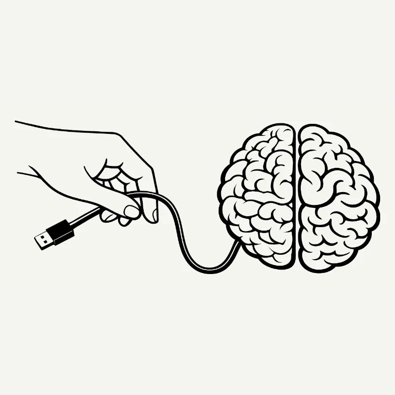 Brain Head Cable Connector Artificial Intelligence