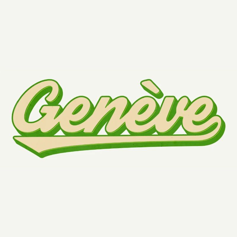 Genève Retro Script Lime