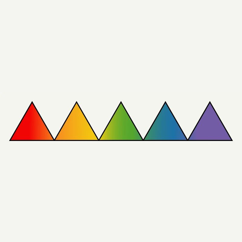 Rainbow LGBTQ triangles