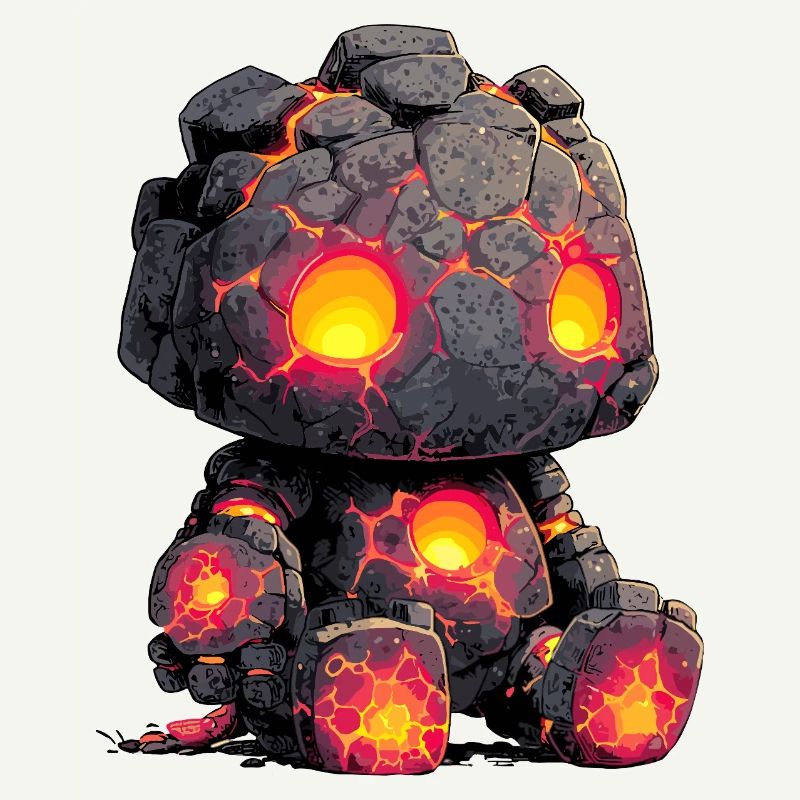 Lava Golem Steinheld Kind