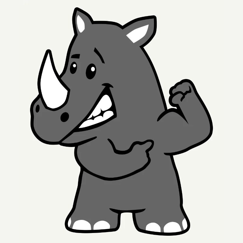 Kräftiges Nashorn