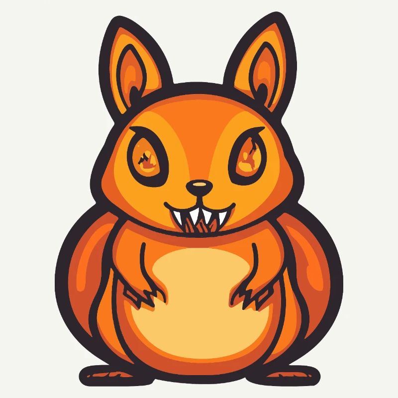 Eichhörnchen Halloween Comic Lustig