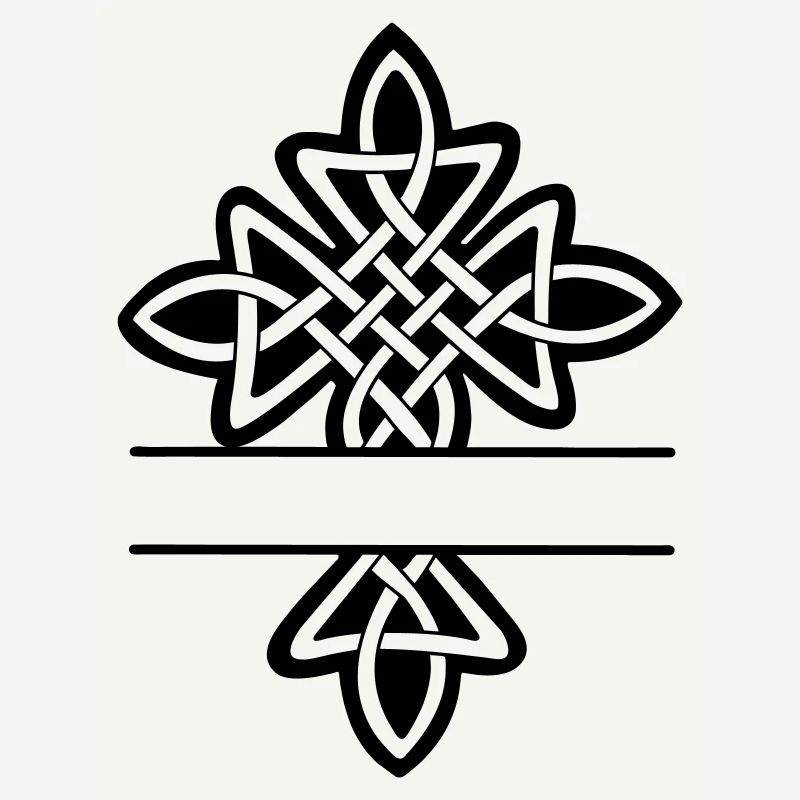 Monogramme croisé celtique