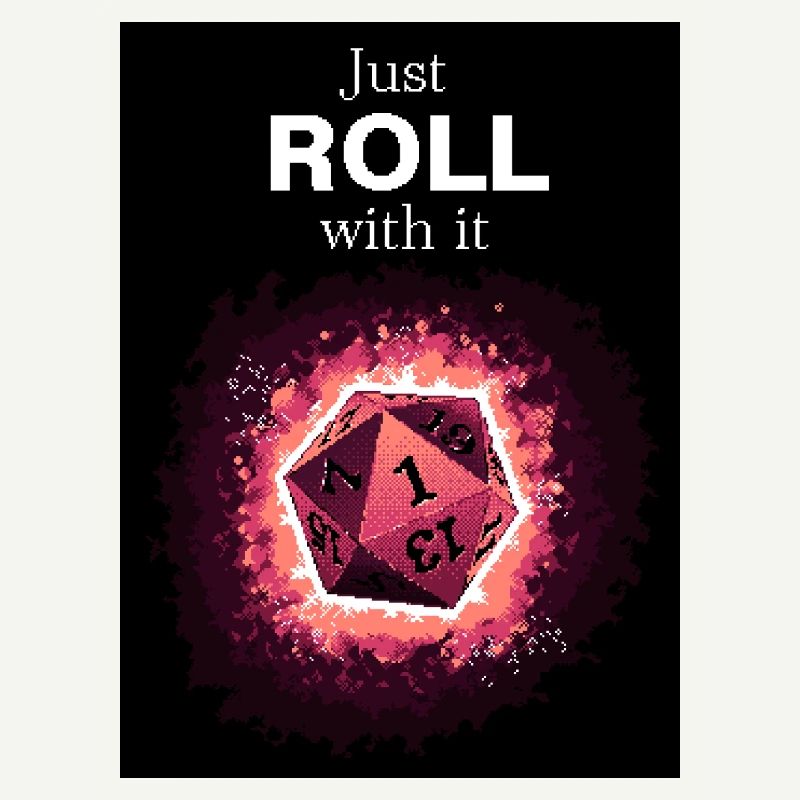 Faites simplement avec les dés rétro d20 magenta