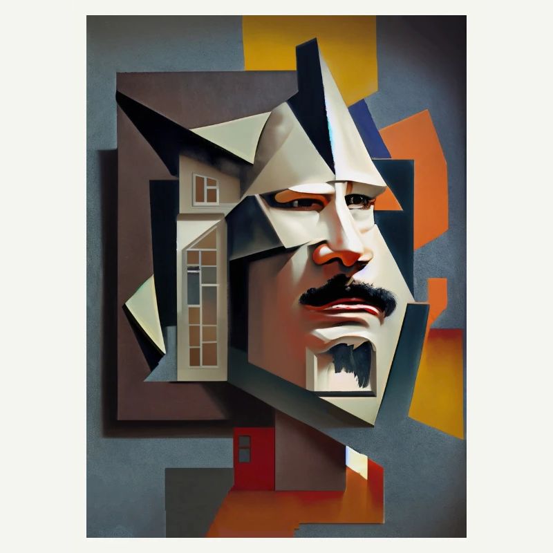 Cubic Portrait: Fragmented Face