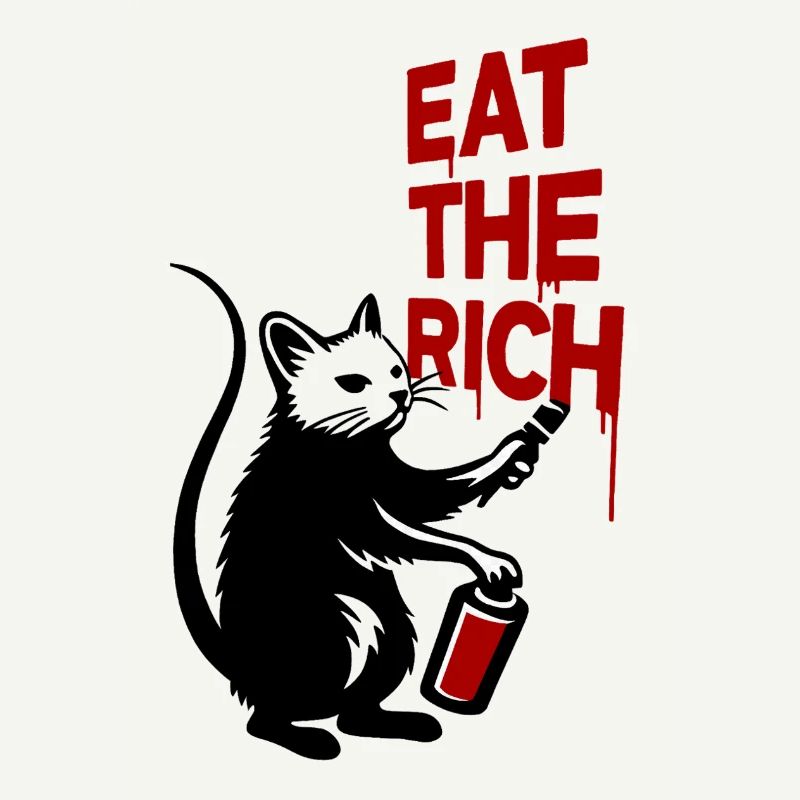 Protest Cat Graffiti Print