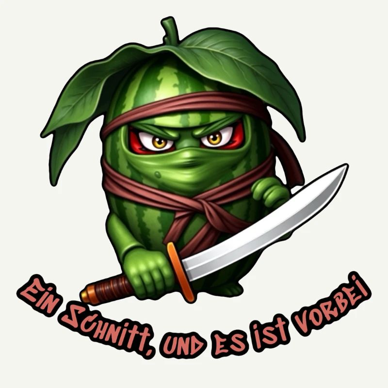 Ninja pastèque avec l’épée