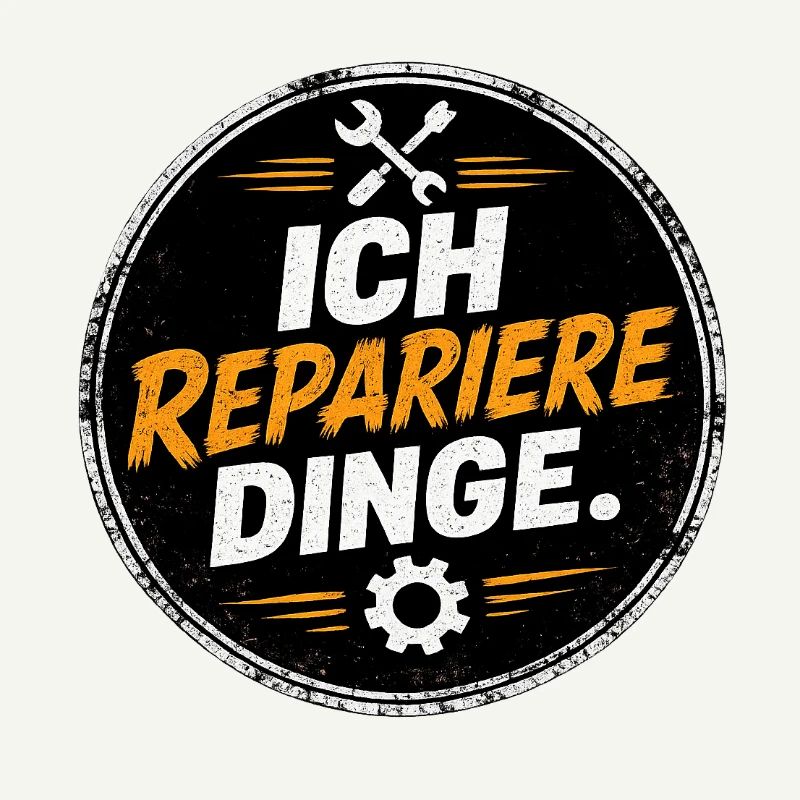 Ich repariere Dinge – Handwerk Spruch