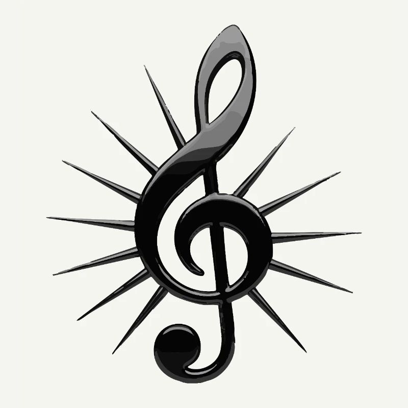 Notes noires avec des rayons