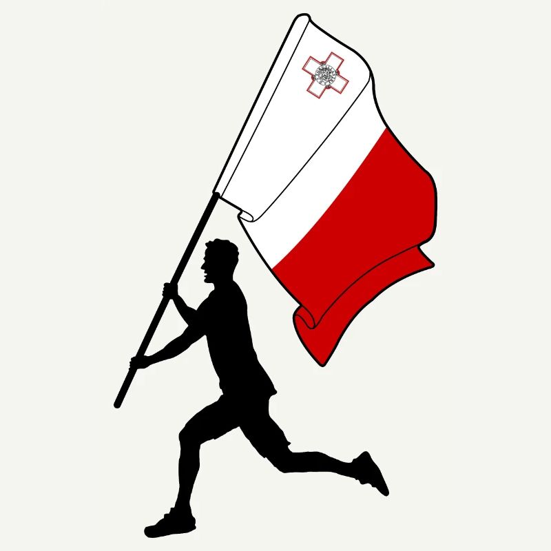 Flag Malta man running